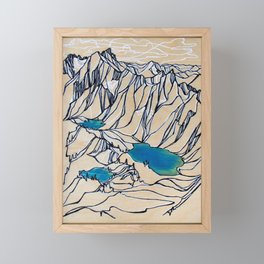 Triple Alpine Lakes :: Valhallas Framed Mini Art Print