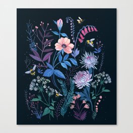 Bees Garden Canvas Print