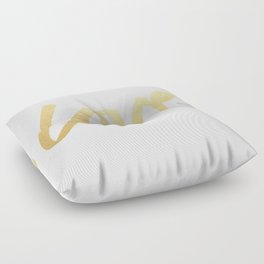 Love Gold White Type Floor Pillow
