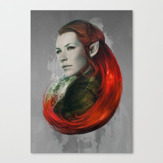 Head of Elven Canvas Print