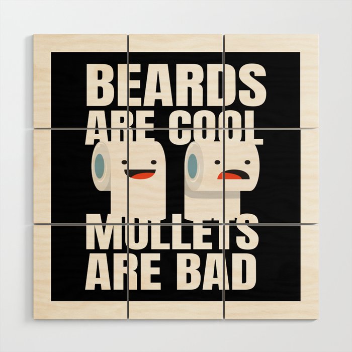 Beards Are Cool Toilet Paper Toilet Wood Wall Art
