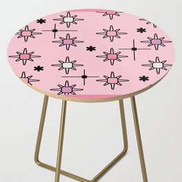 Atomic Sky Starbursts Pastel Pink Side Table