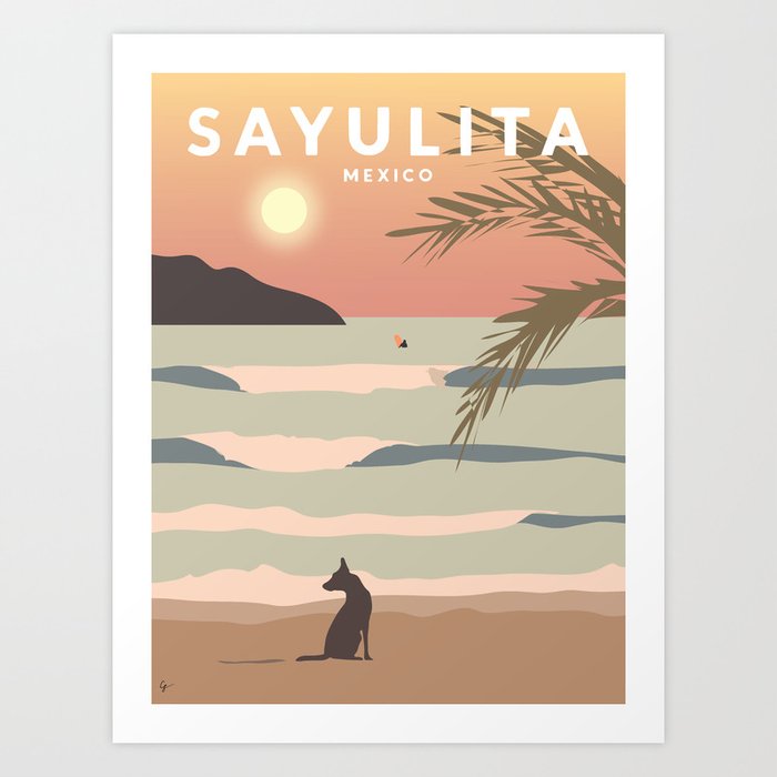 Sayulita, Mexico Travel Poster Art Print