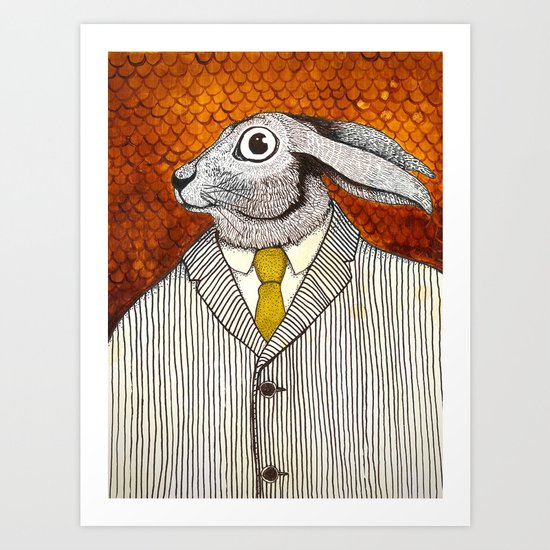 El conejo careta Art Print