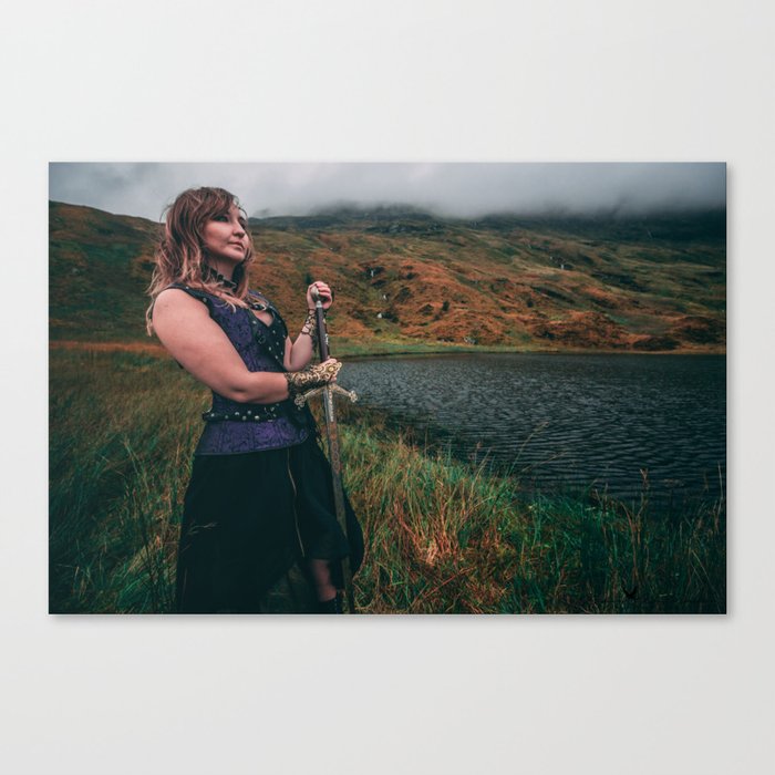 Lady & The Loch v2 Canvas Print