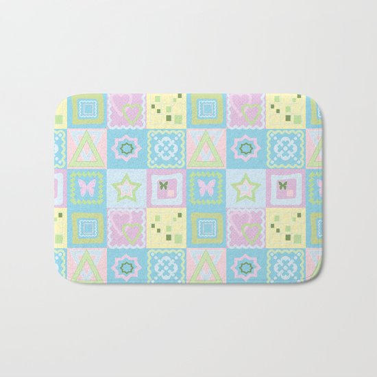 Delicate shades of baby pattern. Bath Mat