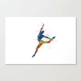 Contemporary male dance in watercolor 01 Canvas Print