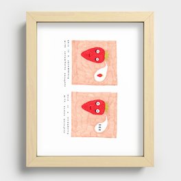 Strawberry Thoughts Recessed Framed Print