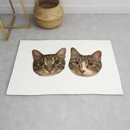 Teddy and Freddy Cat Faces Rug