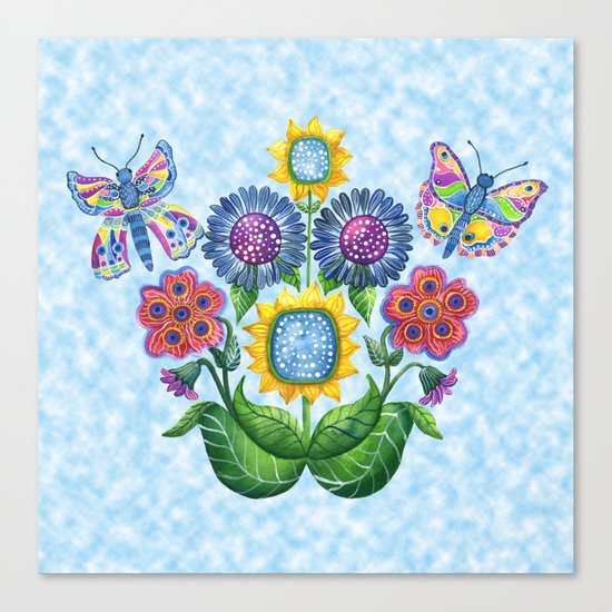 Butterfly Playground on a Summer Day Canvas Print