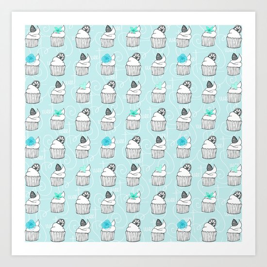 Sweet Cup Cake Art Print