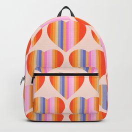 Retro Rainbow Heart Backpack