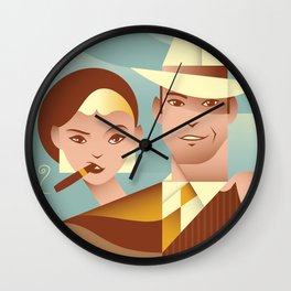 Bonnie & Clyde Wall Clock
