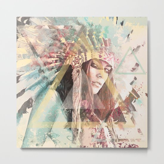 IND Girl Metal Print