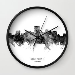 Richmond Virginia Skyline Wall Clock
