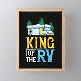 RV Camping Truck Beginner Camper Parks Van Framed Mini Art Print