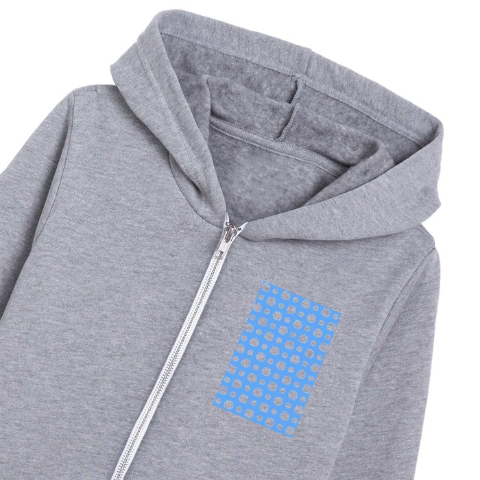 cloud and comic 4 blue Kids Zip Hoodie