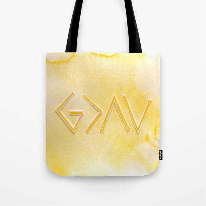 God Is Greater - YELLOW Tote Bag