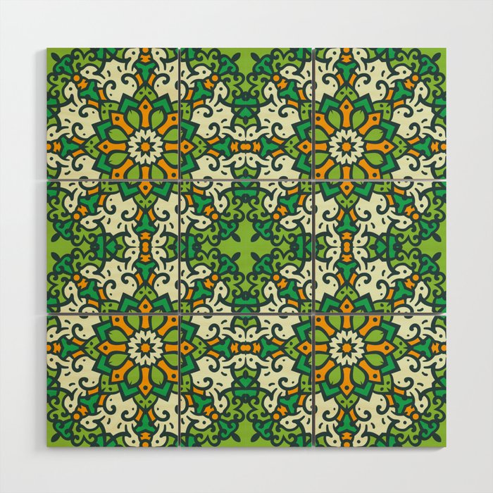 Traditional Moroccan Pattern Wood Wall Art