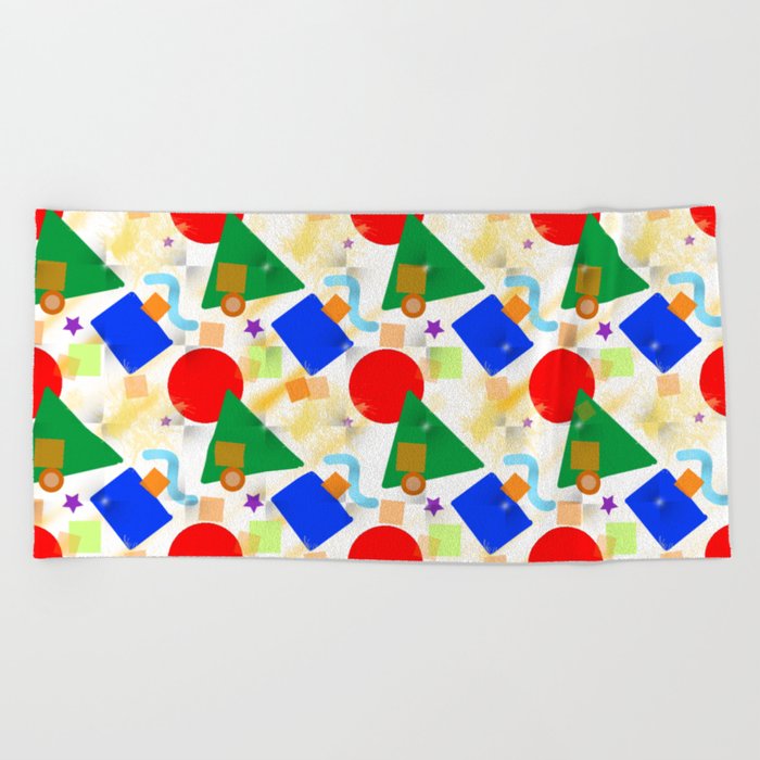 Shapes in place Beach Towel