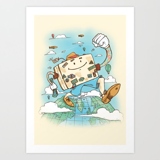 Mr Globetrotter Art Print