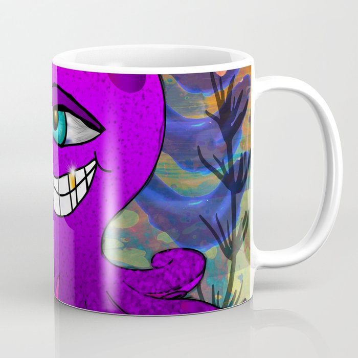 Underwater Purple Textured Octopus Coffee Mug