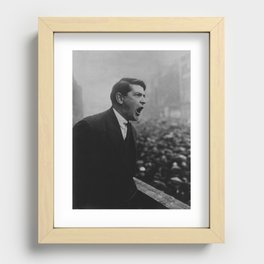 Michael Collins Speaking To A Dublin Crowd - 1922 Recessed Framed Print