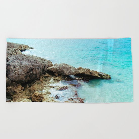 Crashing Waves Beach Towel