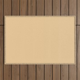 Pale Peach Solid Color Accent Shade / Hue Matches Sherwin Williams Amber SW 6366 Outdoor Rug