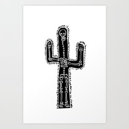 Cactus&Bones Art Print