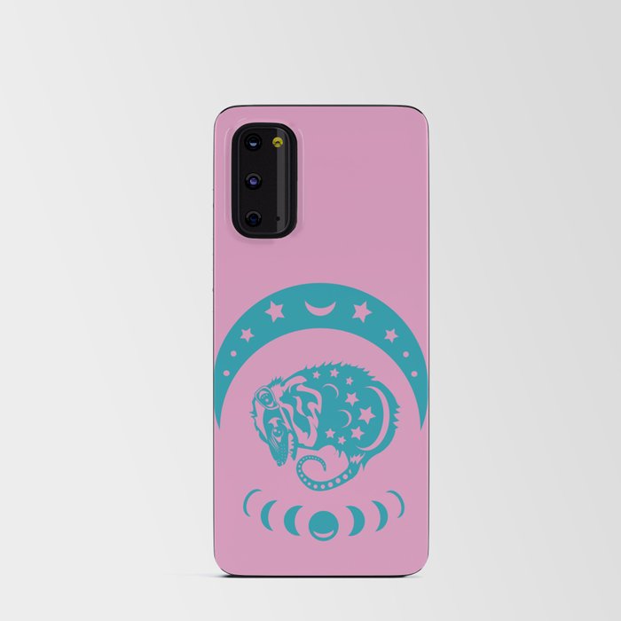 Teal & Pink Possum Android Card Case