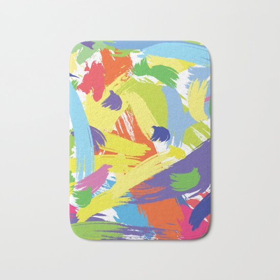 Color brush Bath Mat