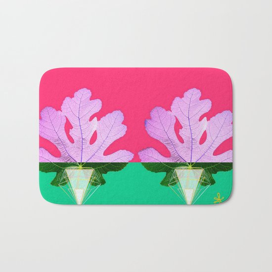 Fig Leaf Diamond Christmas Half and Half Bath Mat