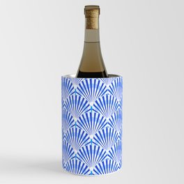 Blue Shell Art Deco Pattern Wine Chiller
