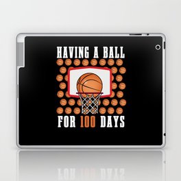 Days Of School 100th Day 100 Ball Basketball Laptop Skin