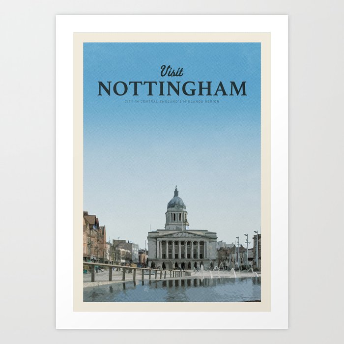 Visit Nottingham Art Print