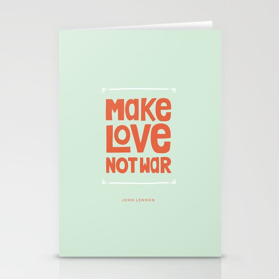 Make Love, Not War Stationery Cards