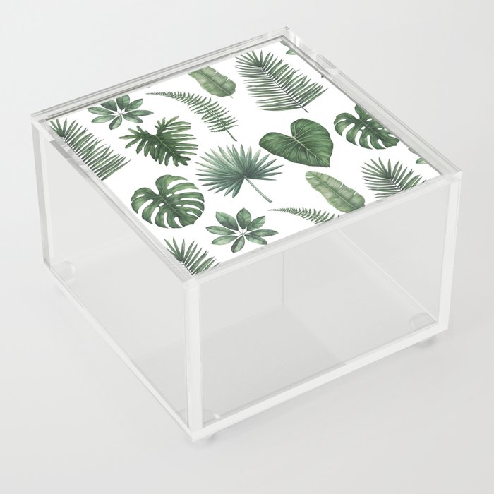 Tropical Leaves Acrylic Box