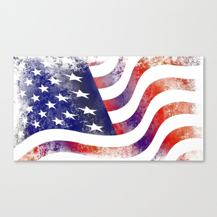 American Flag Grunge Canvas Print