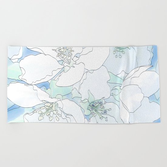 flowers Beach Towel