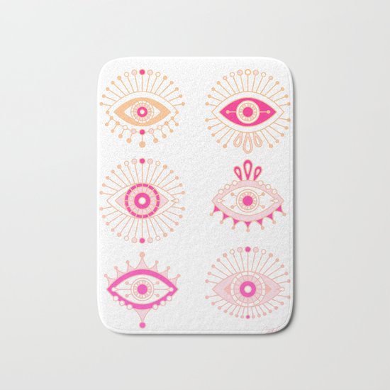 Evil Eyes – Pink Ombré Palette Bath Mat