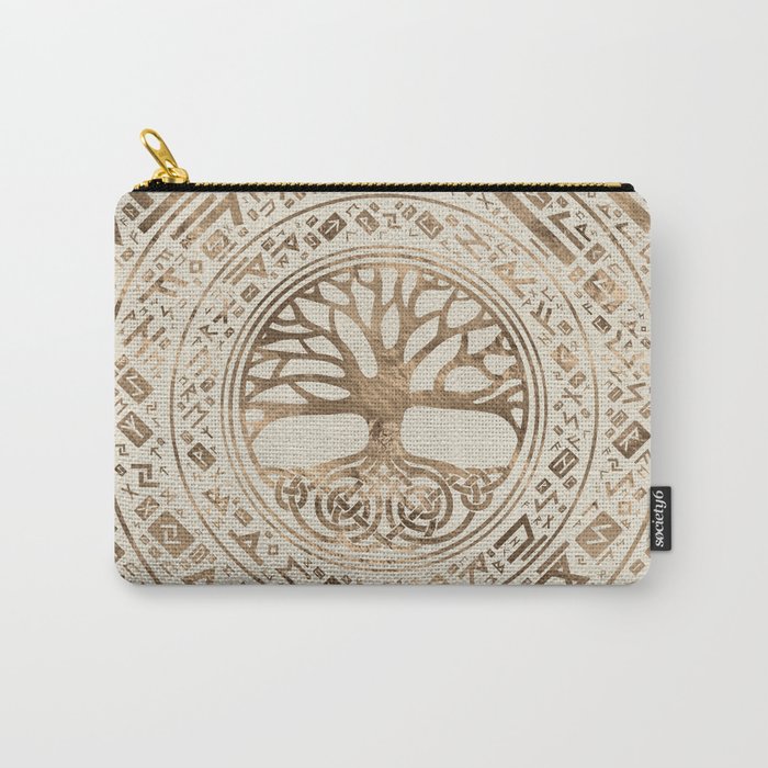 Tree of life -Yggdrasil Runic Pattern Carry-All Pouch