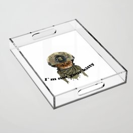 Soldier cat Acrylic Tray