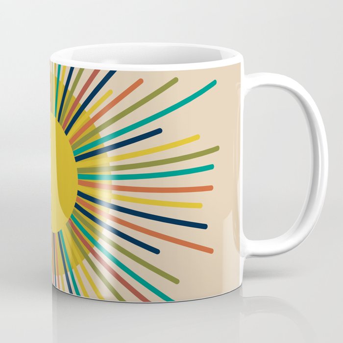 Sunbow 2 - Multicolor Mid Mod Sun Coffee Mug