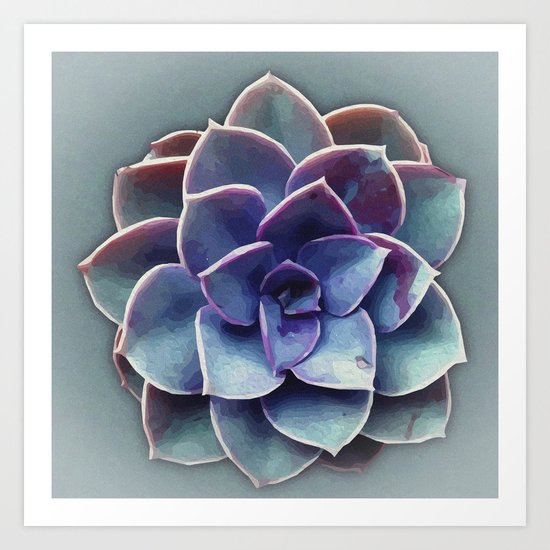 Painted Succulent Art Print