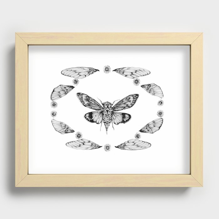 Cicada Summer Recessed Framed Print
