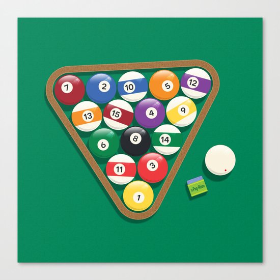 Billiard Balls Rack - Boules de billard Canvas Print