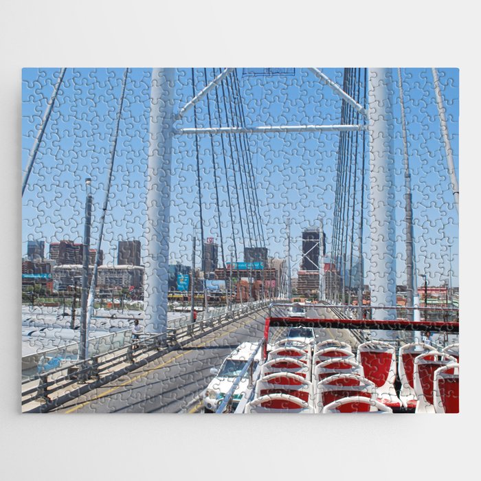 South Africa Photography - Double-Decker Bus Driving Over A Bridge Jigsaw Puzzle
