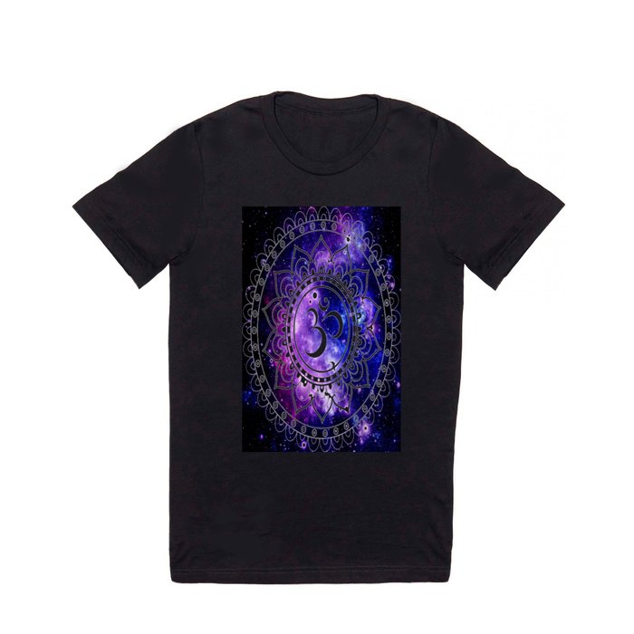 om mandala: purple blue space T Shirt
