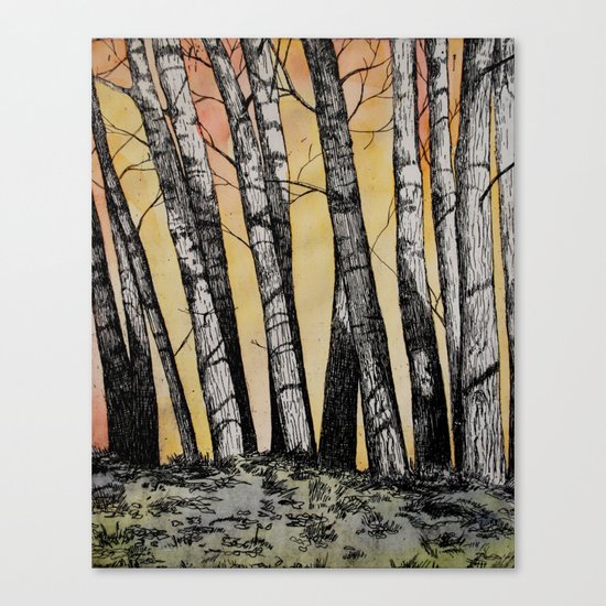 Row of Trees Canvas Print